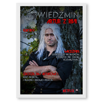 Personalizowany plakat „Wiedźmin” ze zdjęciem – wyjątkowy prezent dla fana fantasy i magii