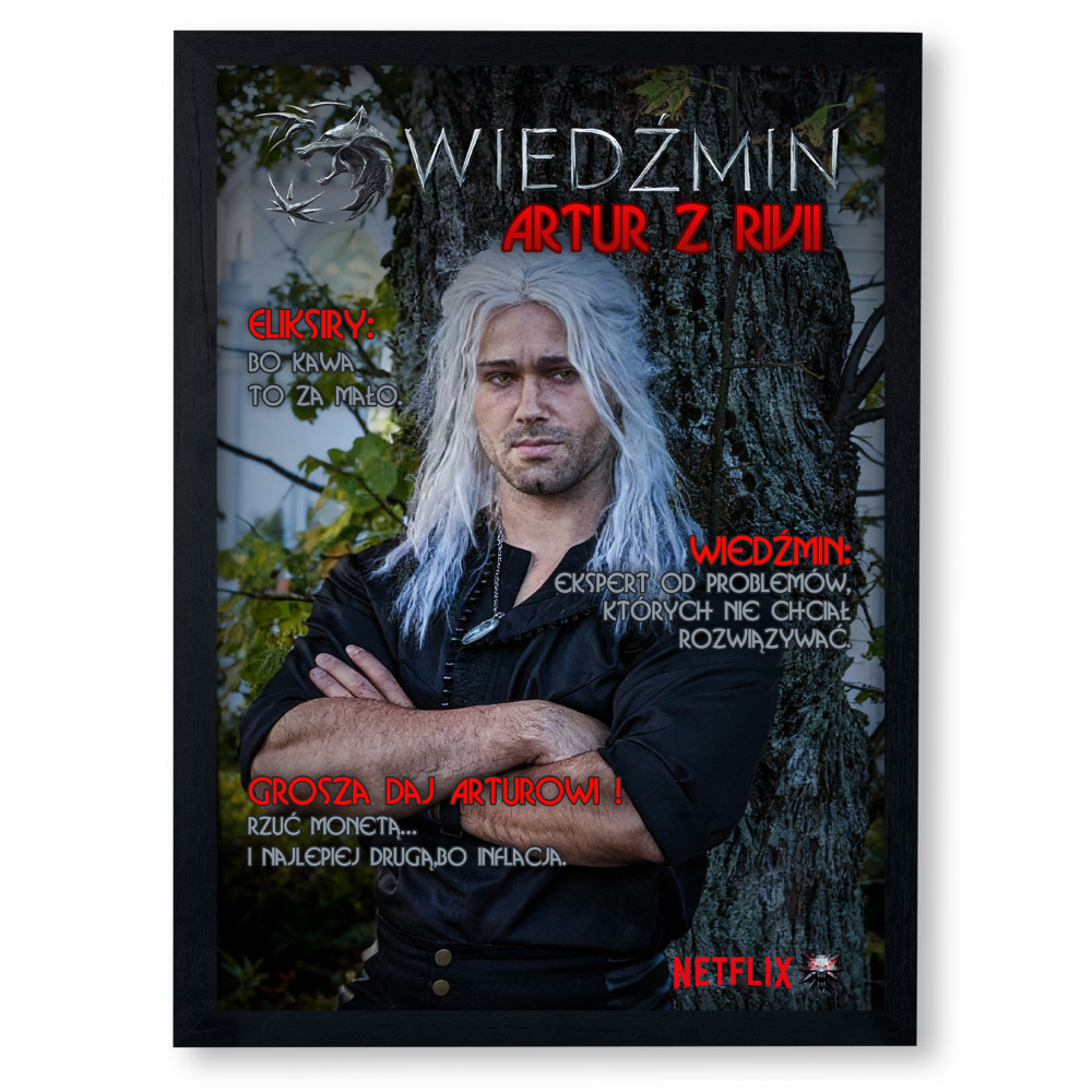 Personalizowany plakat „Wiedźmin” ze zdjęciem – wyjątkowy prezent dla fana fantasy i magii