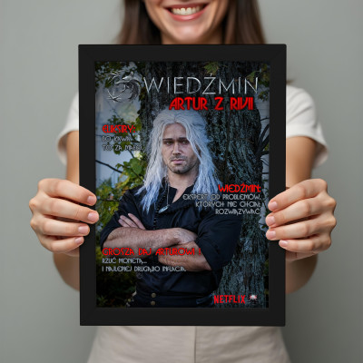 Personalizowany plakat „Wiedźmin” ze zdjęciem – wyjątkowy prezent dla fana fantasy i magii