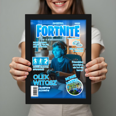 Personalizowany plakat „Fortnite” ze zdjęciem – idealny prezent dla gracza