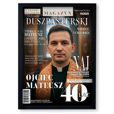 Personalizowany plakat „Magazyn Duszpasterski” ze zdjęciem – wyjątkowy prezent religijny