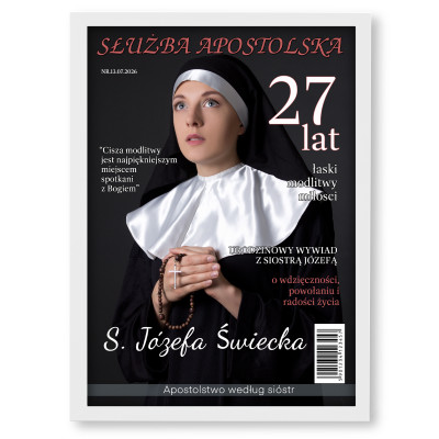 Personalizowany plakat „Służba Apostolska” ze zdjęciem – wyjątkowy prezent religijny