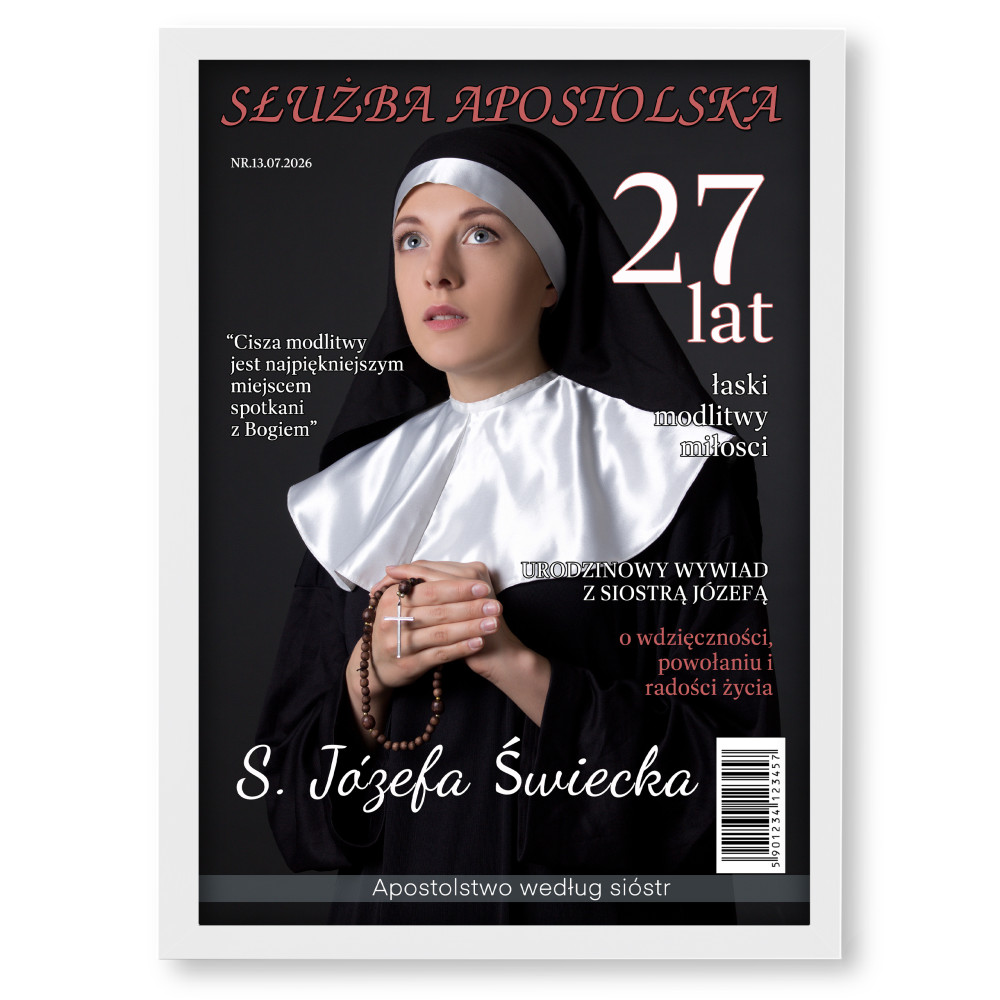 Personalizowany plakat „Służba Apostolska” ze zdjęciem – wyjątkowy prezent religijny