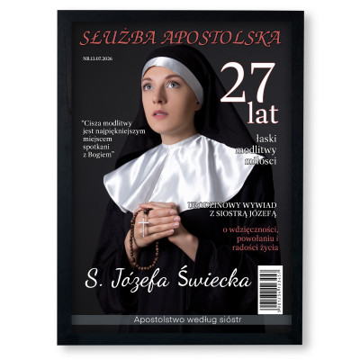 Personalizowany plakat „Służba Apostolska” ze zdjęciem – wyjątkowy prezent religijny