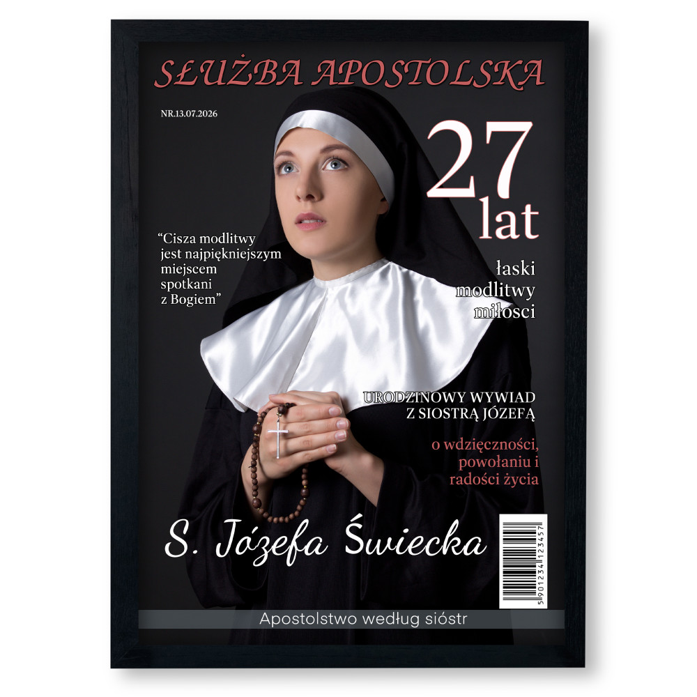 Personalizowany plakat „Służba Apostolska” ze zdjęciem – wyjątkowy prezent religijny