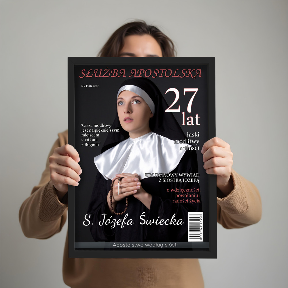 Personalizowany plakat „Służba Apostolska” ze zdjęciem – wyjątkowy prezent religijny