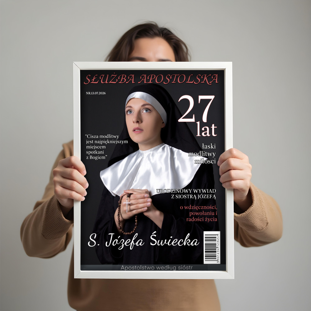 Personalizowany plakat „Służba Apostolska” ze zdjęciem – wyjątkowy prezent religijny