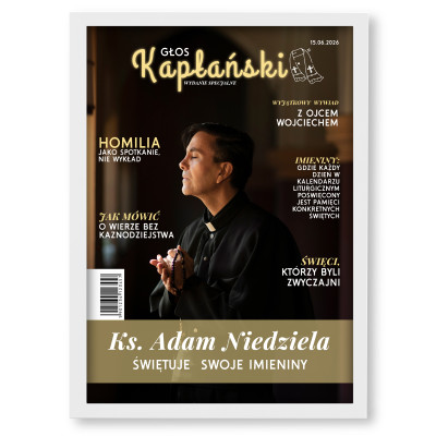 Personalizowany plakat „Głos Kapłański” ze zdjęciem – elegancki prezent religijny