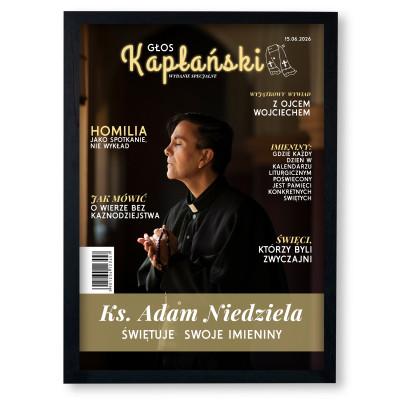 Personalizowany plakat „Głos Kapłański” ze zdjęciem – elegancki prezent religijny