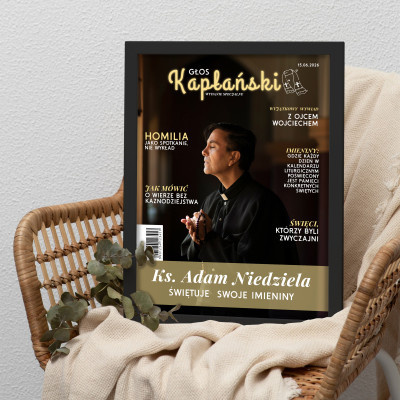 Personalizowany plakat „Głos Kapłański” ze zdjęciem – elegancki prezent religijny