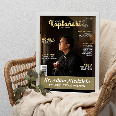 Personalizowany plakat „Głos Kapłański” ze zdjęciem – elegancki prezent religijny