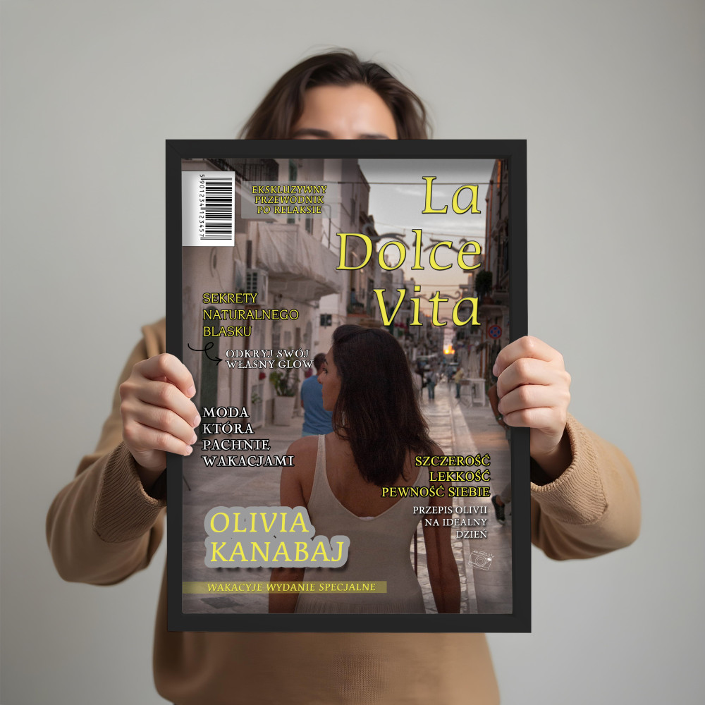 Personalizowany plakat „Wakacyjne La Dolce Vita” ze zdjęciem – idealny prezent na lato i wspomnienia z podróży