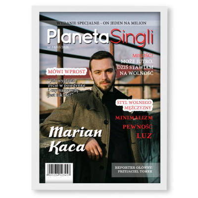 Personalizowany plakat „Planeta Singli” ze zdjęciem – wyjątkowy prezent w romantycznym stylu
