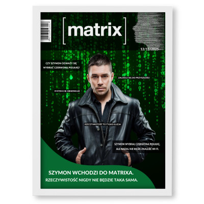 Personalizowany plakat „Matrix” ze zdjęciem – wyjątkowy prezent dla fana science fiction