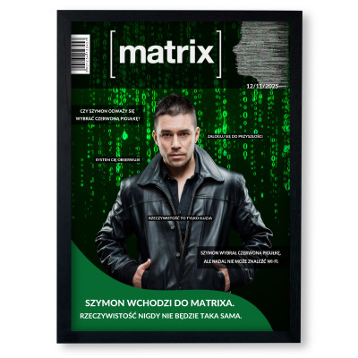 Personalizowany plakat „Matrix” ze zdjęciem – wyjątkowy prezent dla fana science fiction