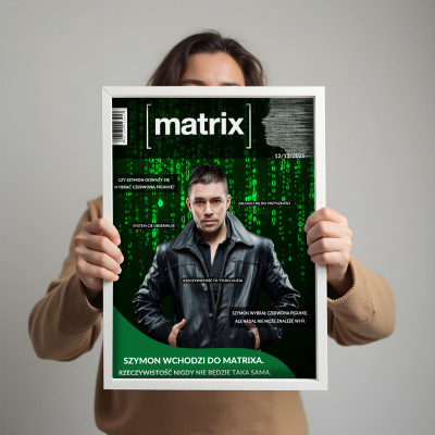 Personalizowany plakat „Matrix” ze zdjęciem – wyjątkowy prezent dla fana science fiction