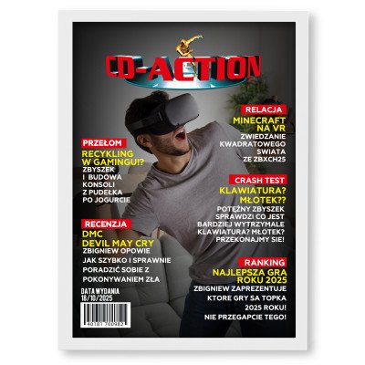 Personalizowany plakat „CD-Action” ze zdjęciem – idealny prezent dla gracza