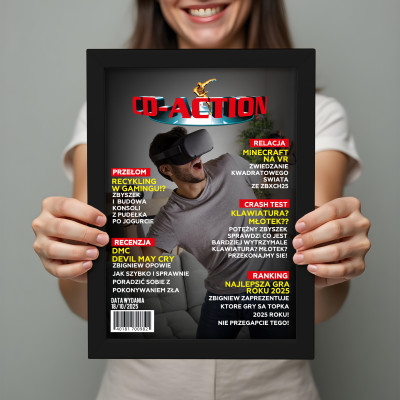 Personalizowany plakat „CD-Action” ze zdjęciem – idealny prezent dla gracza