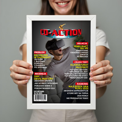 Personalizowany plakat „CD-Action” ze zdjęciem – idealny prezent dla gracza