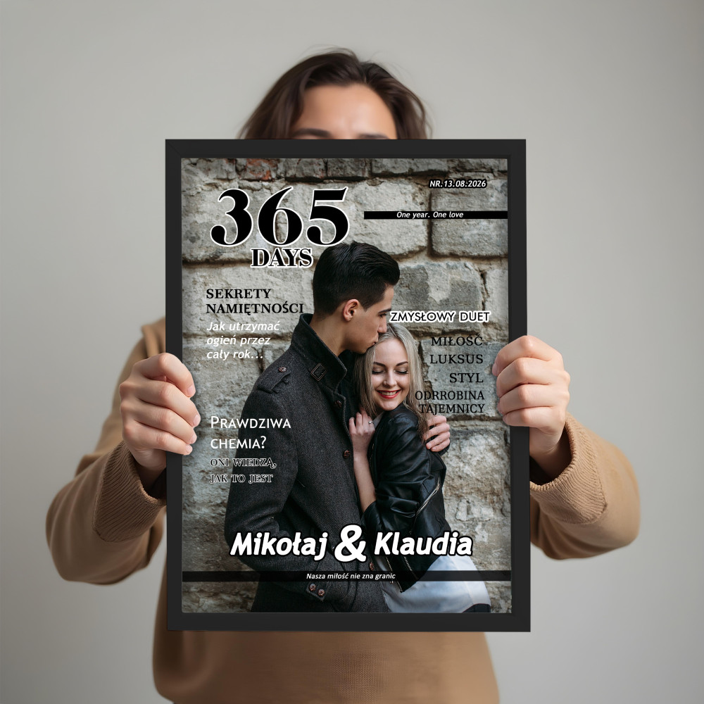Personalizowany plakat „365 Dni” ze zdjęciem – zmysłowy prezent w filmowym stylu