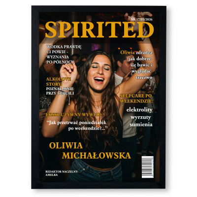 Personalizowany plakat „Spirited – Imprezowa” ze zdjęciem – idealny prezent dla duszy towarzystwa
