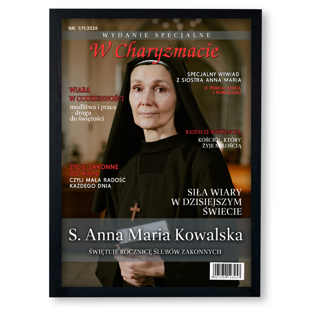 Personalizowany plakat „W Charyzmacie” ze zdjęciem – wyjątkowy prezent religijny i duchowy