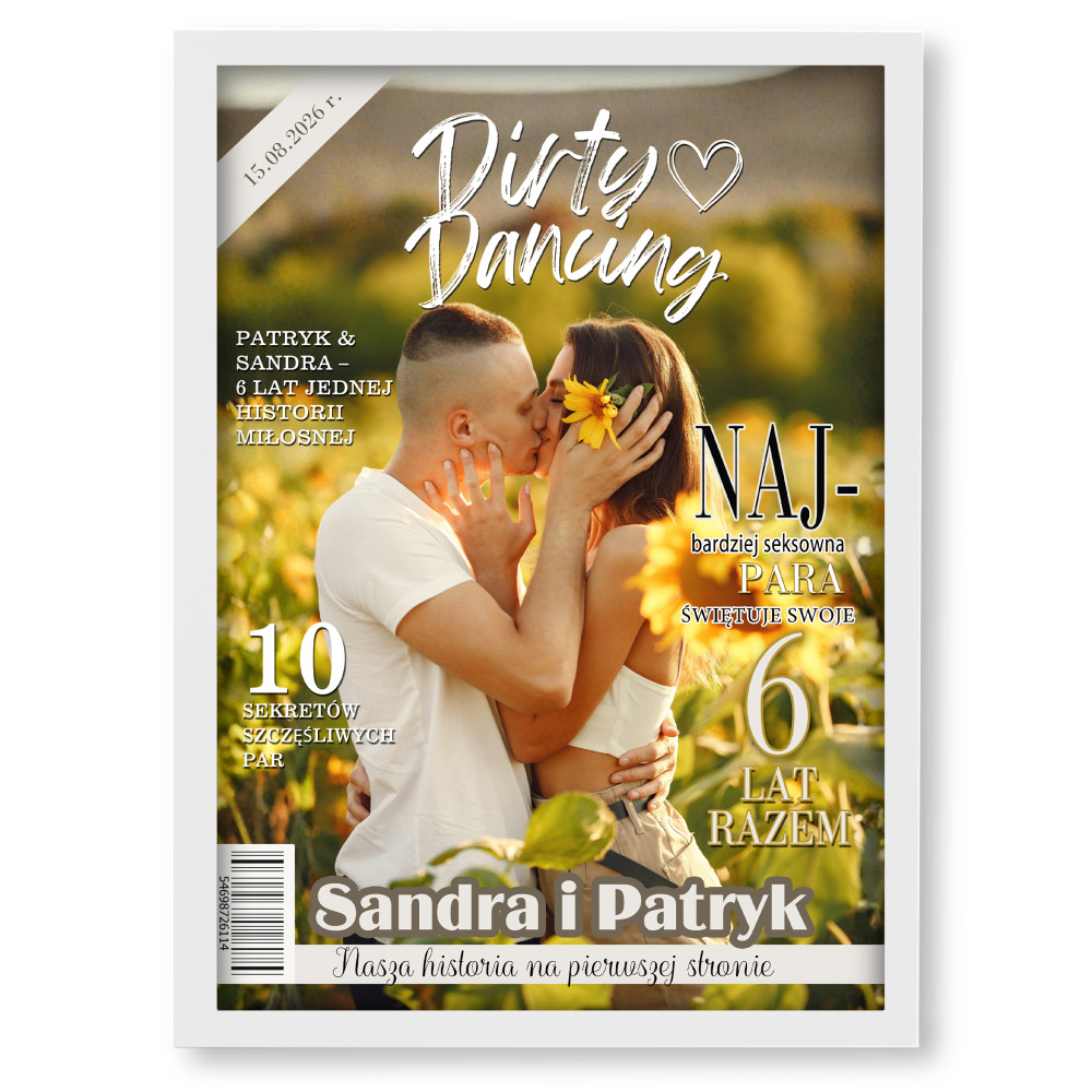 Personalizowany plakat „Dirty Dancing” ze zdjęciem – romantyczna okładka dla zakochanych