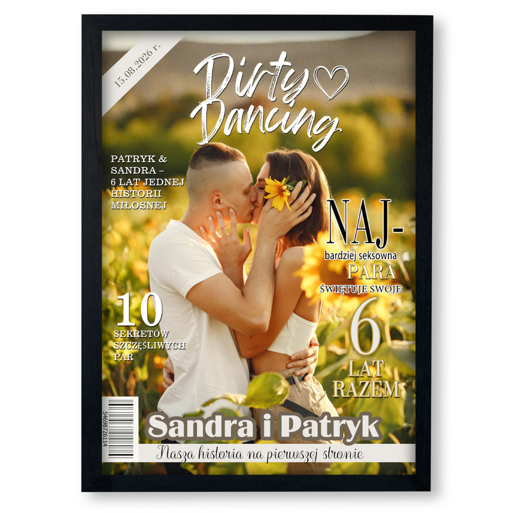 Personalizowany plakat „Dirty Dancing” ze zdjęciem – romantyczna okładka dla zakochanych