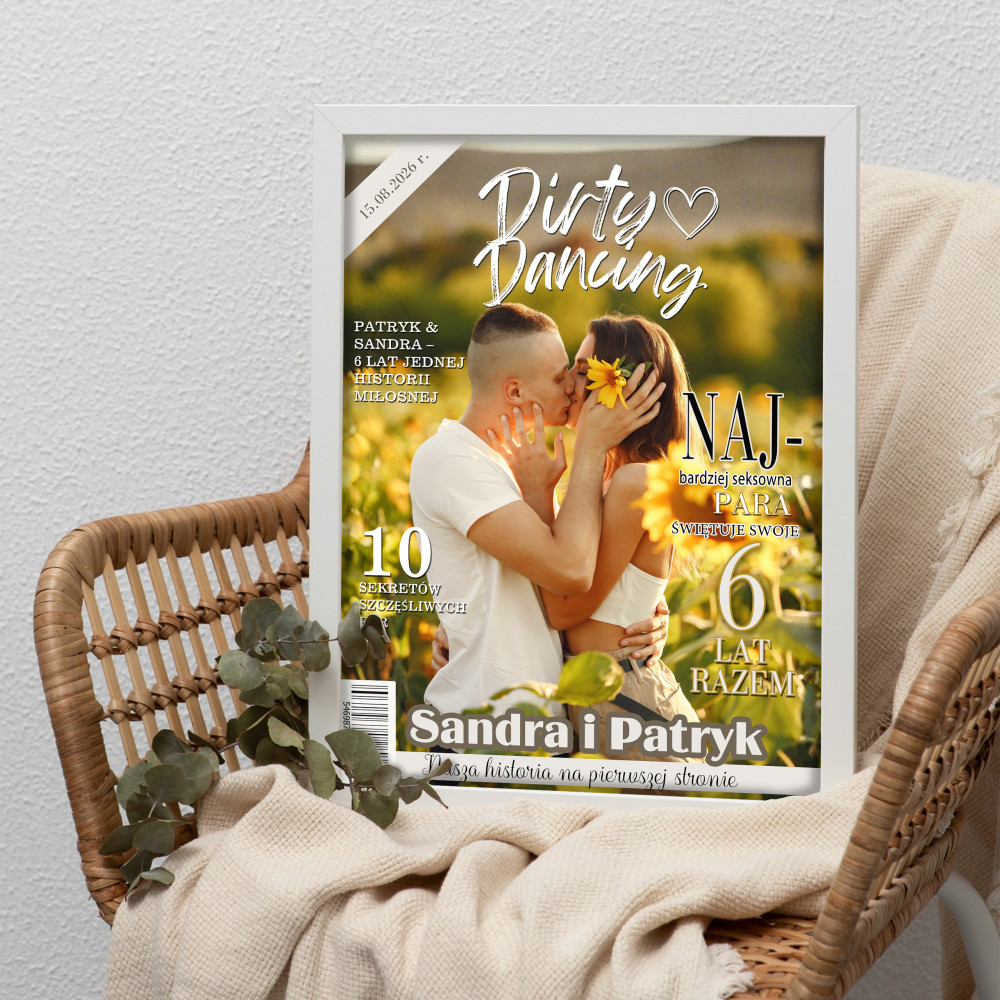 Personalizowany plakat „Dirty Dancing” ze zdjęciem – romantyczna okładka dla zakochanych