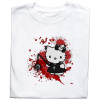 Koszulka z Nadrukiem Goth | Gotycka Hello Kitty w Mrocznym Stylu