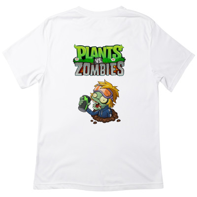 Koszulka z Nadrukiem Plants vs Zombies | Gamingowa Grafika z Gry