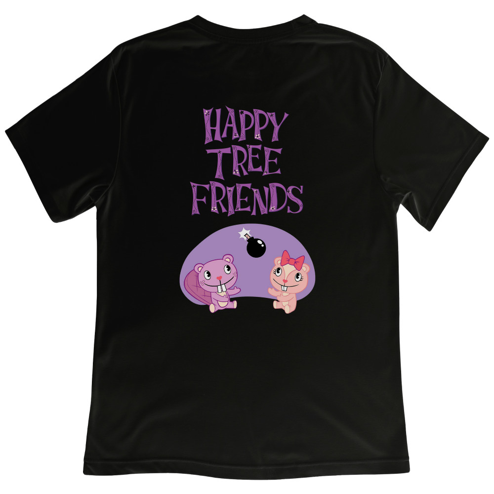 Koszulka z Nadrukiem Happy Tree Friends | Grafika z Kultowej Bajki Cartoon