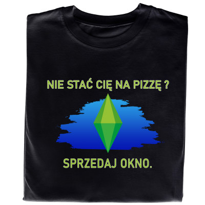 Koszulka z Nadrukiem The Sims | Simsy Motherlode Śmieszny Mem