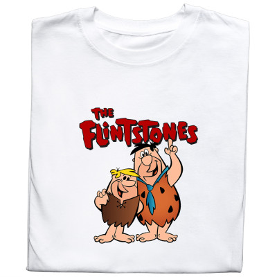 Koszulka z Nadrukiem Flintstonowie | Fredi i Barney – Kultowa Bajka