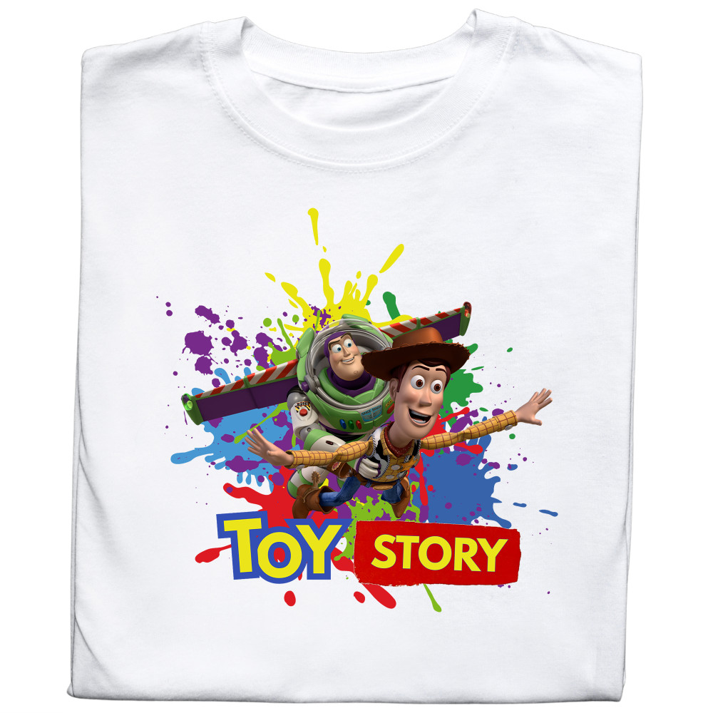 Koszulka z Nadrukiem Toy Story | Buzz Astral i Woody – Bajka Cartoon