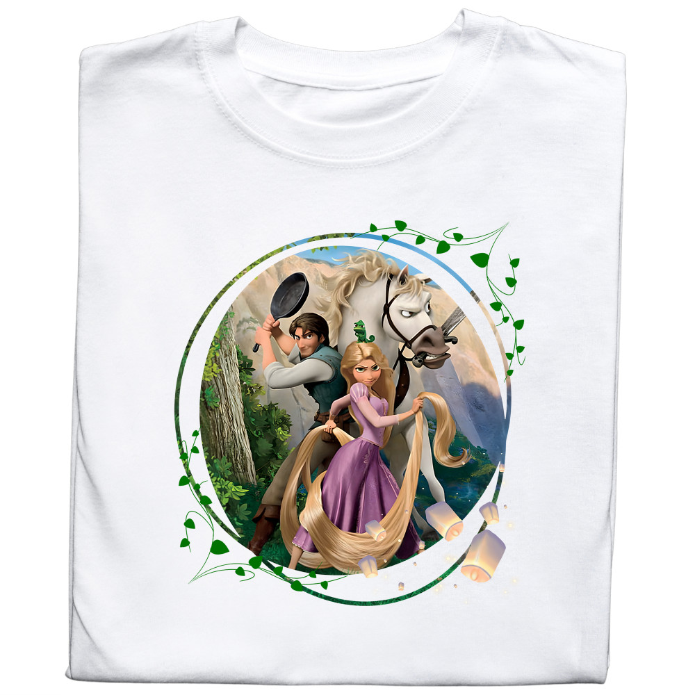 Koszulka z Nadrukiem Zaplątani | Roszpunka – Bajka