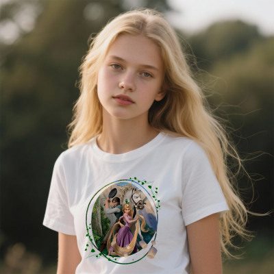 Koszulka z Nadrukiem Zaplątani | Roszpunka – Bajka