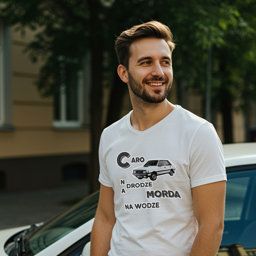 Koszulka z Nadrukiem Polonez Caro | Samochód i Motoryzacyjne Hobby