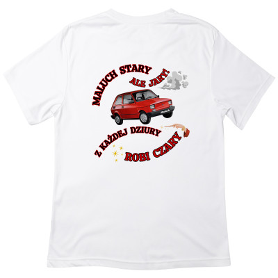 Koszulka z Nadrukiem Maluch | Stary Ale Jary – Samochód i Hobby