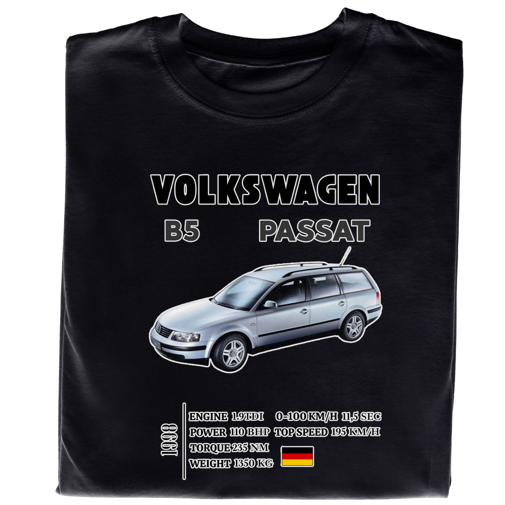 Koszulka z Nadrukiem Volkswagen B5 Passat | Samochód i Motoryzacyjne Hobby