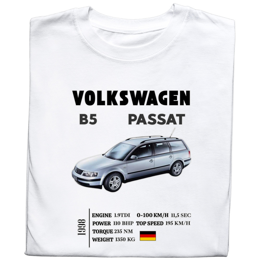 Koszulka z Nadrukiem Volkswagen B5 Passat | Samochód i Motoryzacyjne Hobby