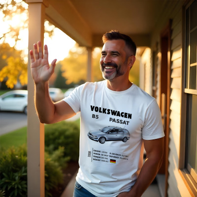 Koszulka z Nadrukiem Volkswagen B5 Passat | Samochód i Motoryzacyjne Hobby