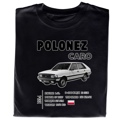 Koszulka z Nadrukiem Polonez Caro | Samochód i Motoryzacyjne Hobby