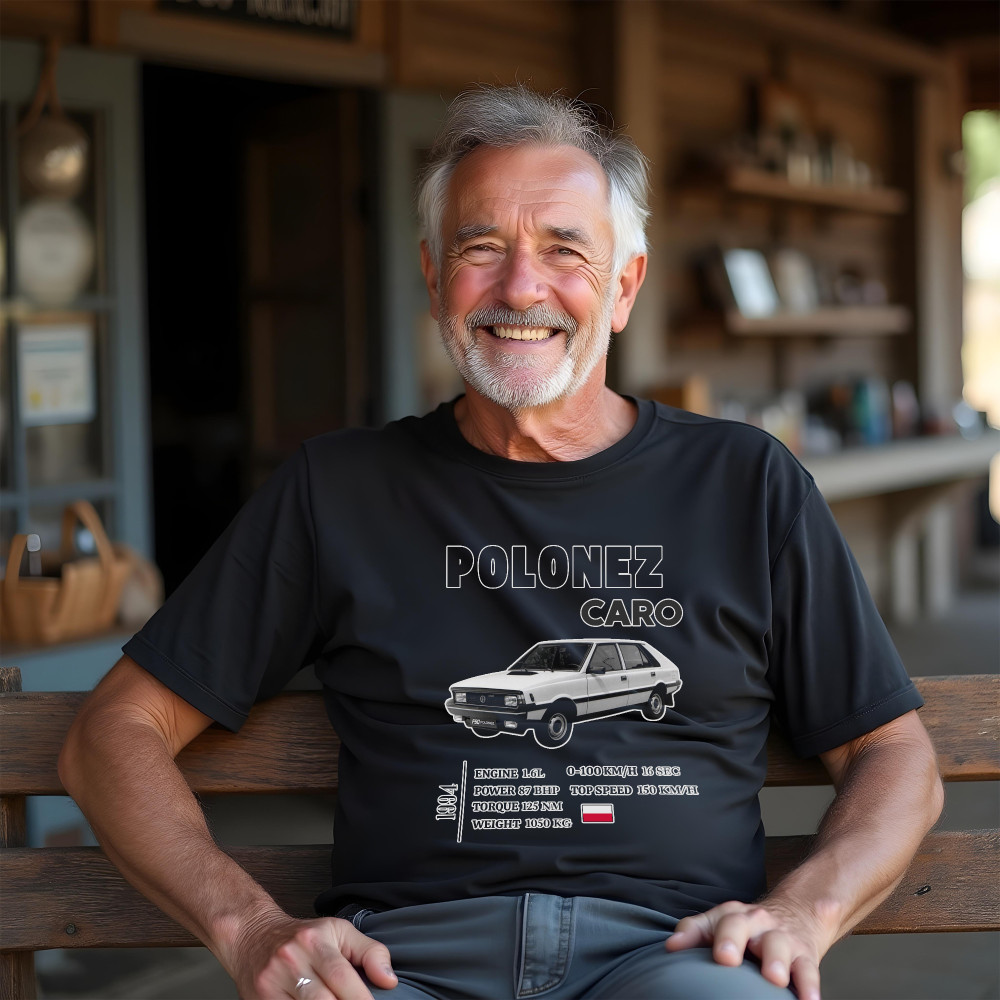 Koszulka z Nadrukiem Polonez Caro | Samochód i Motoryzacyjne Hobby