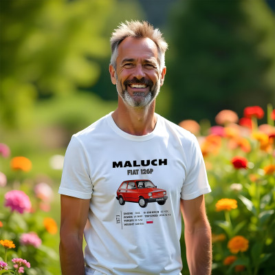 Koszulka z Nadrukiem Maluch | Fiat 126p – Samochód i Motoryzacyjne Hobby