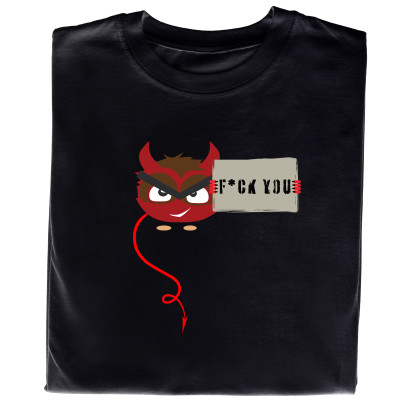 Koszulka z Nadrukiem Diabeł | Devil F*ck You Meme – Śmieszna Emotka