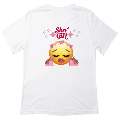 Koszulka z Nadrukiem Slay Girl | Meme Emotka – Śmieszna Grafika