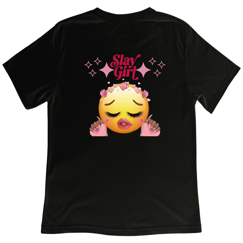 Koszulka z Nadrukiem Slay Girl | Meme Emotka – Śmieszna Grafika