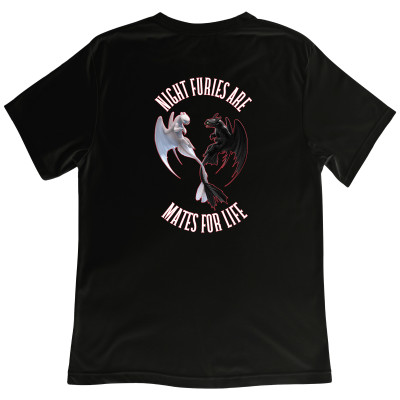 Koszulka z Nadrukiem | Jak Wytresować Smoka – Night Furies Are Mates For Life