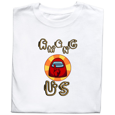 Koszulka z Nadrukiem Among Us | Gra Gaming – Sus Meme dla Gamera